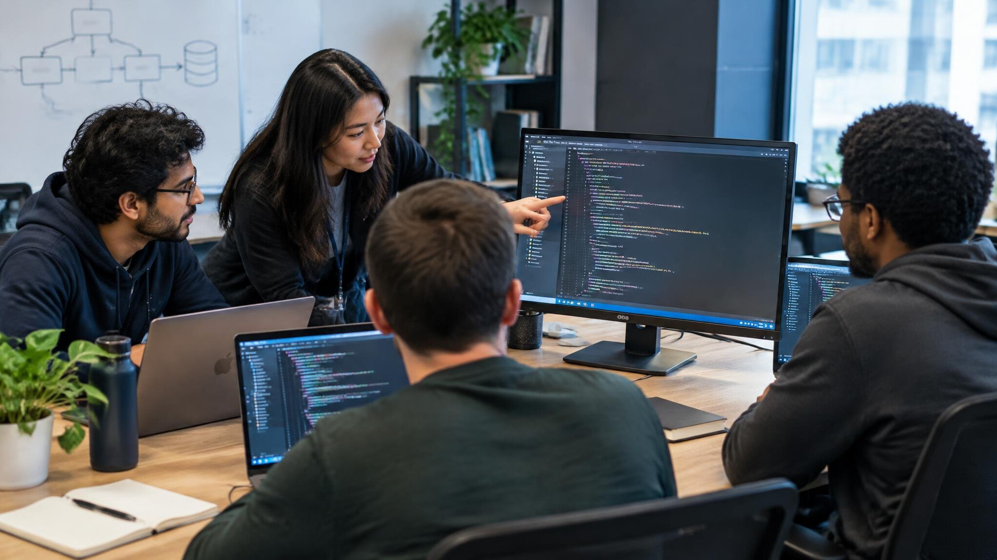 developers collaborating on code